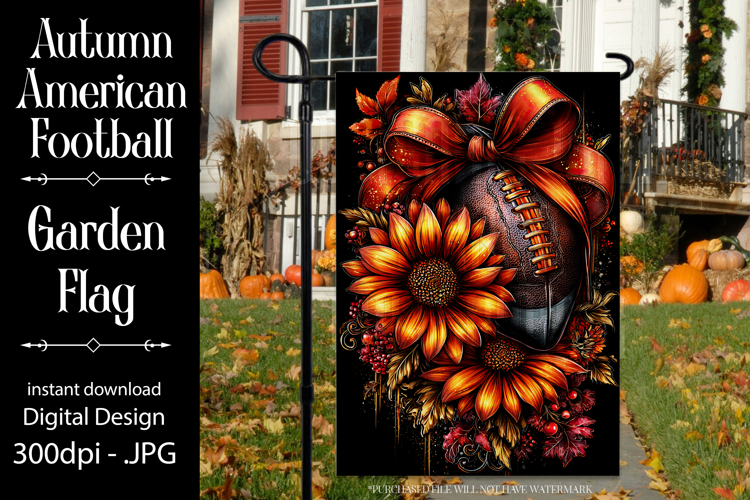 Football Garden Flag, Autumn Season Football Garden Flag,d11