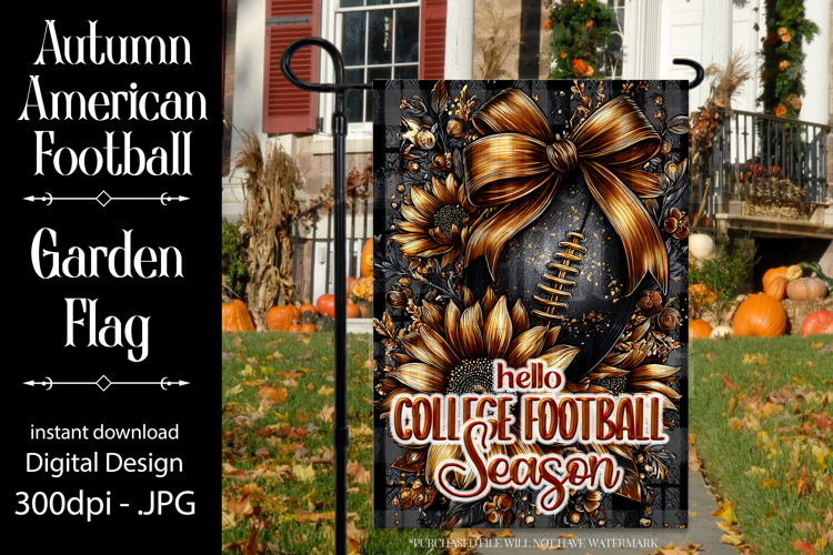 Football Garden Flag, Autumn Season Football Garden Flag,d5