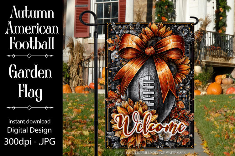 Football Garden Flag, Autumn Season Football Garden Flag, d6
