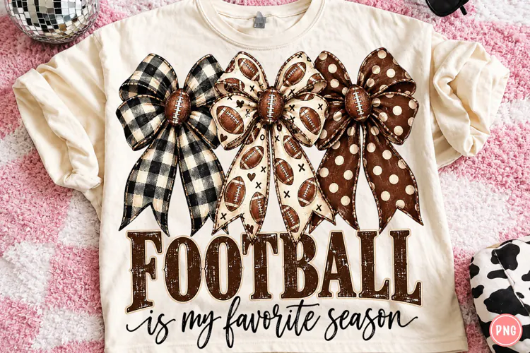 Football Bow Game Day PNG
