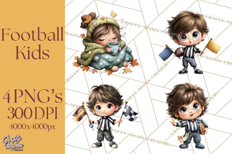 Football Kids Clipart PNG Fall Tailgate Game Day Clip Art