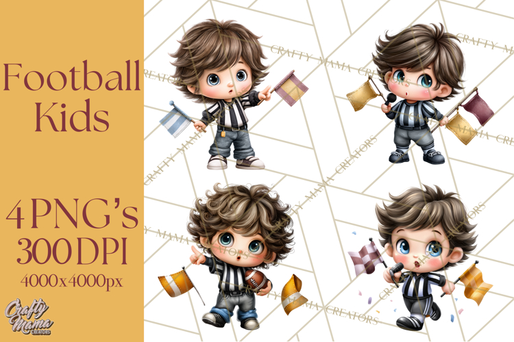 Football Kids Clipart PNG Fall Tailgate Game Day Clip Art