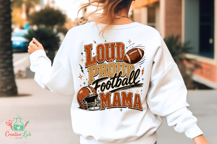 Somebodys Loud Mouth Football Mama PNG, Game Day Sublimation
