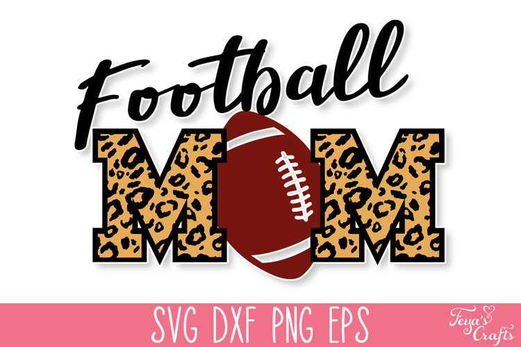 Football Mom Leopard Print SVG