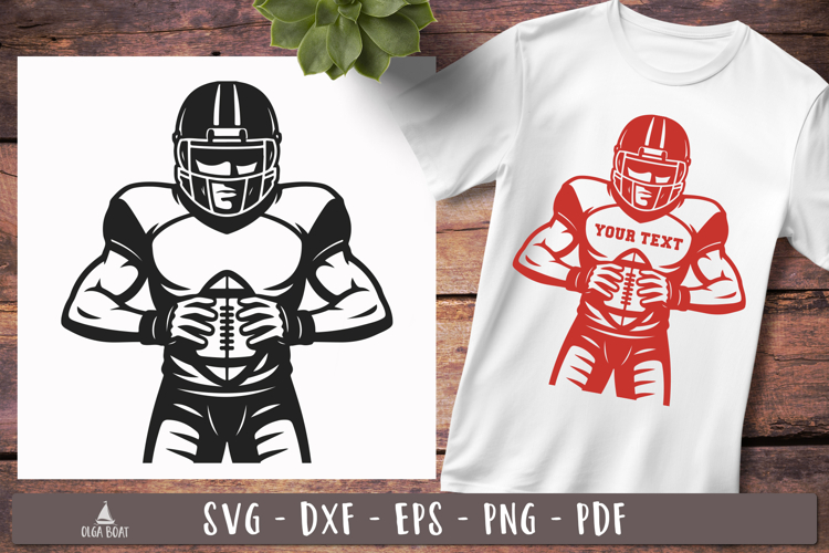 Football Player SVG Custom Design