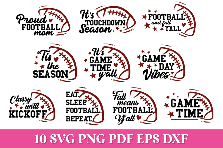 Football SVG Quotes Pack
