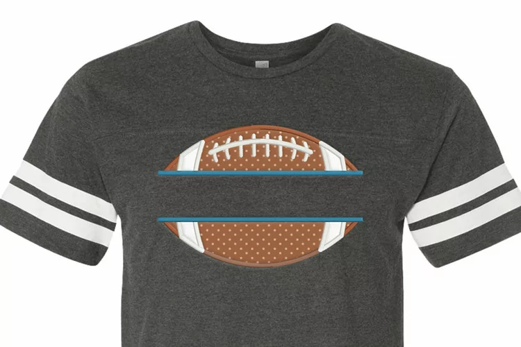 Football Split Applique Embroidery Design