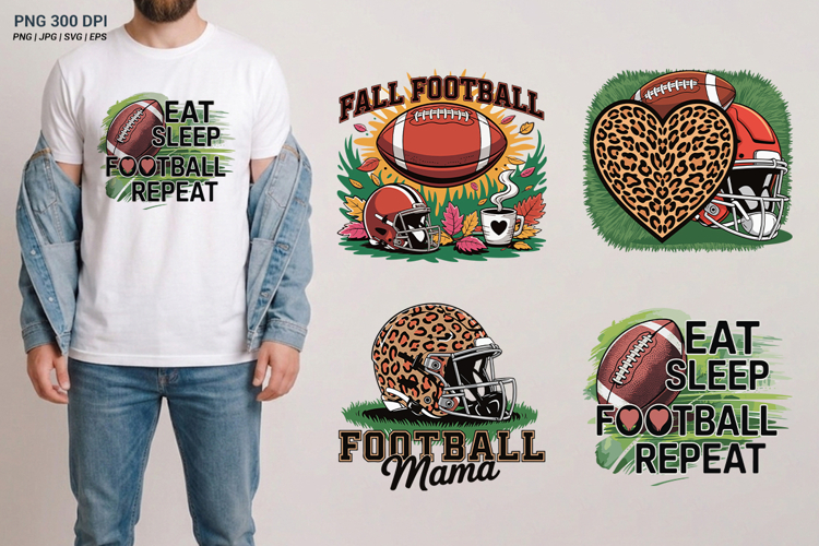 4 Football Sublimation SVG PNG