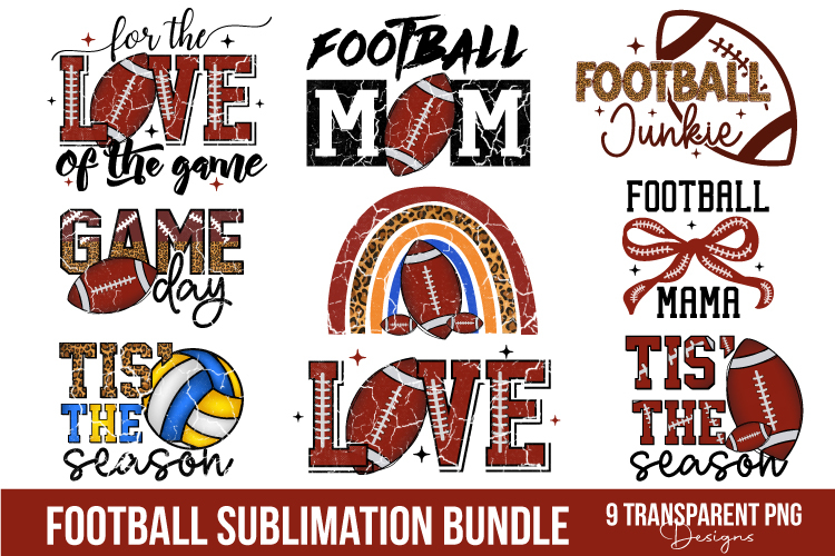 American Football Sublimation Bundle | Football PNG File