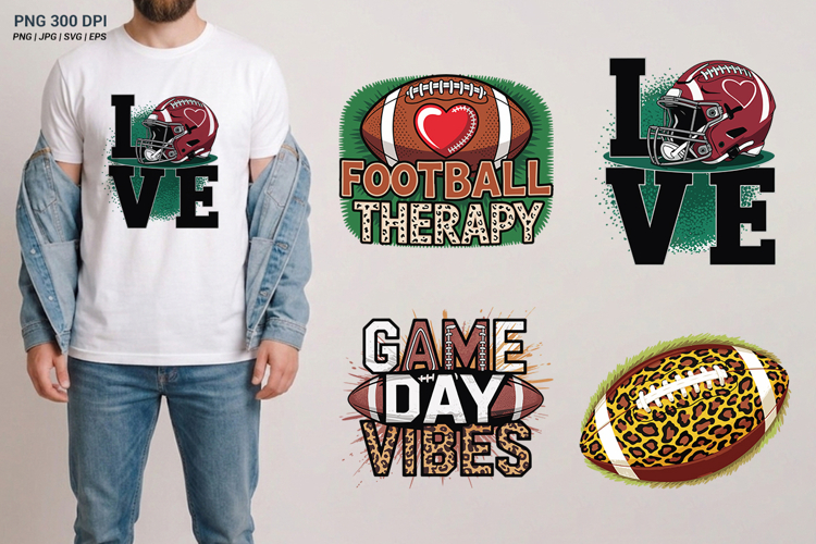 4 Football Sublimation SVG PNG