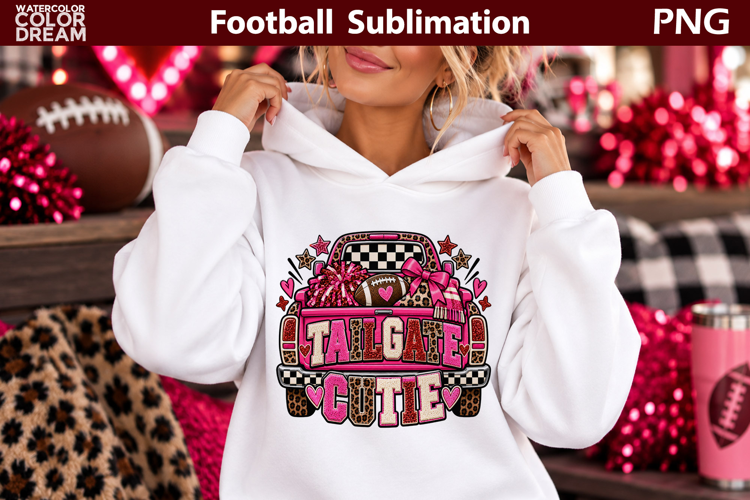 Football Quote Coquette | Girly Football Sublimation