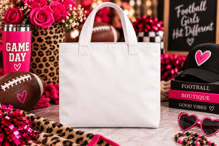 Football Tote Bag Mockup | Game Day Bag Mockup