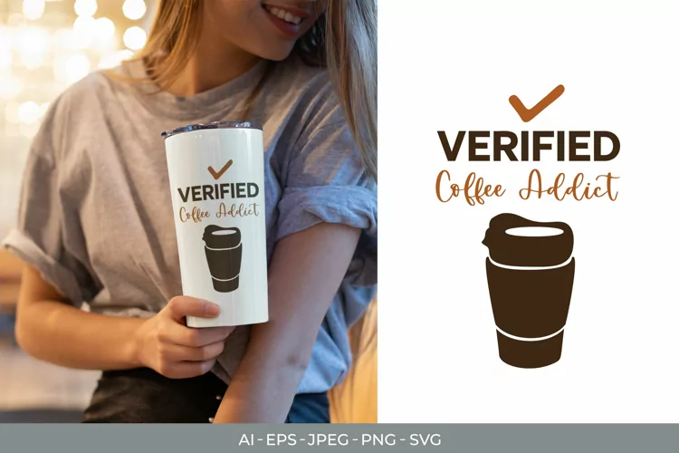 Verified Coffee Addict Illustration