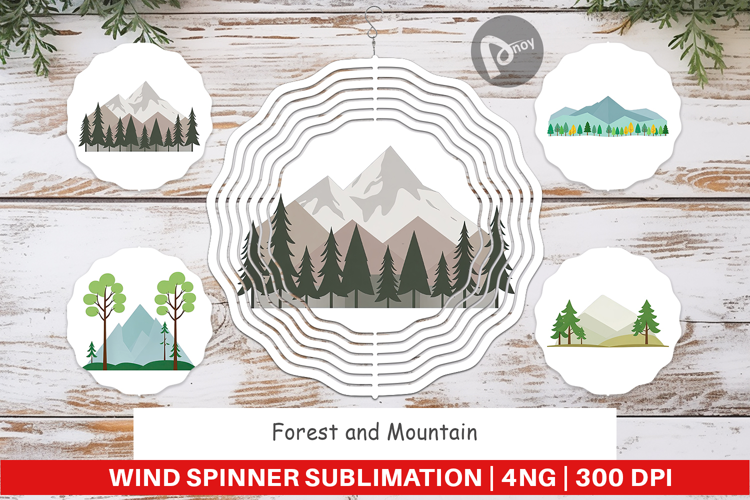 Wind Spinner Forest and Mountain