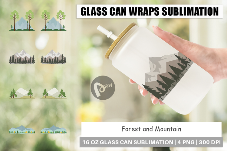 Glass Can Forest and Mountain