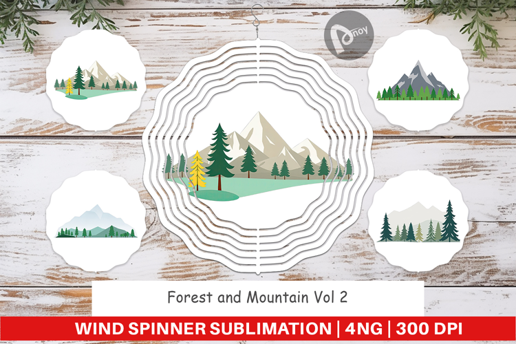 Wind Spinner Forest and Mountain