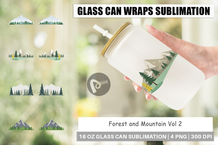 Glass Can Forest and Mountain