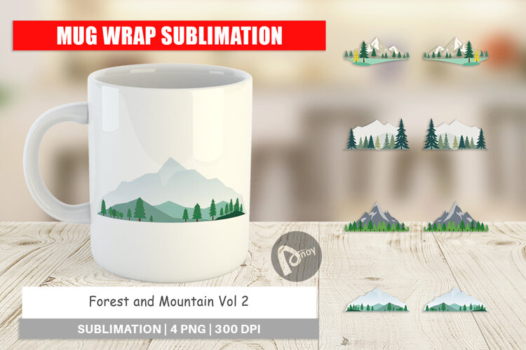 Mug Wrap Forest and Mountain example image 1
