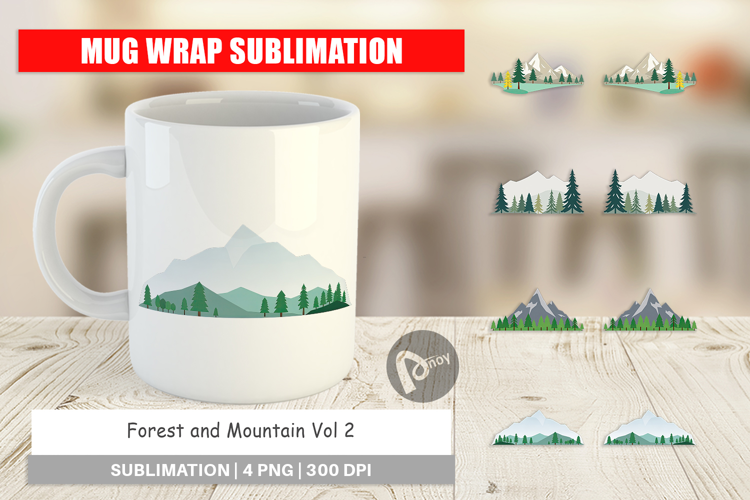 Mug Wrap Forest and Mountain