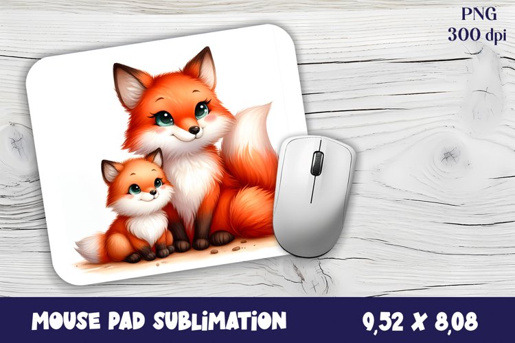 Watercolor Wild Animal Mouse Pad Sublimation example image 1