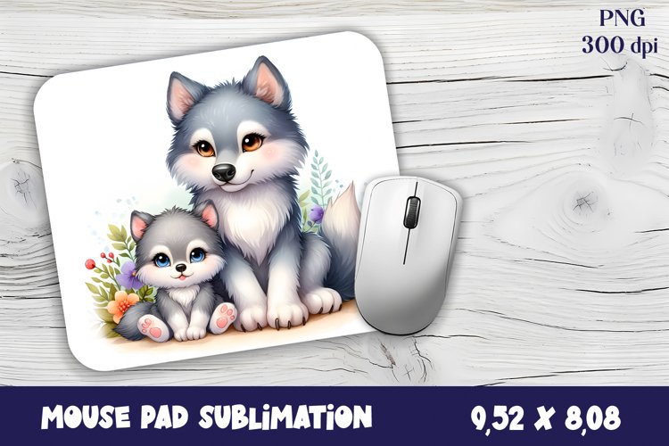 Watercolor Wild Animal Mouse Pad Sublimation