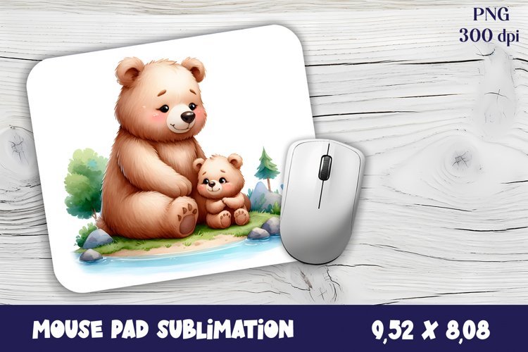 Watercolor Wild Animal Mouse Pad Sublimation
