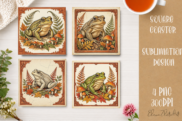 Autumn Forest Animals Coaster | 16 PNG Sublimation Designs