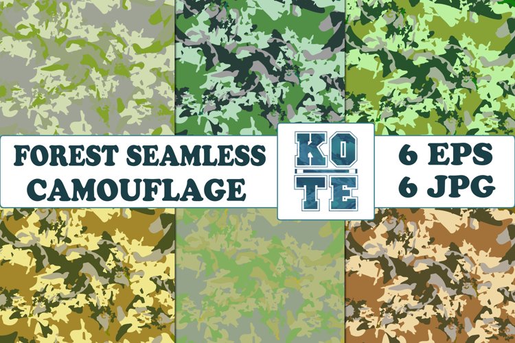 6 Seamless Forest Camouflage