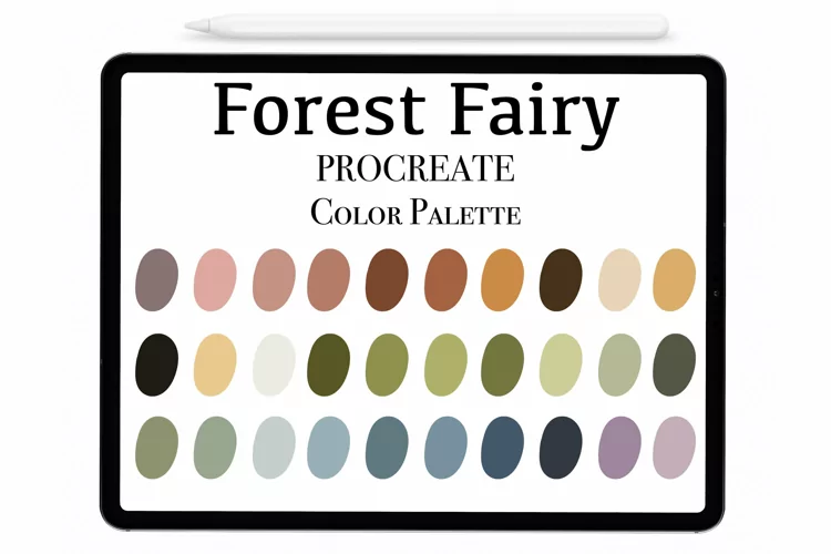 Forest Fairy Procreate Palette - Procreate Color palette