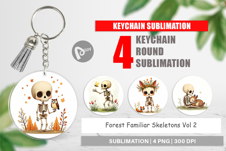Keychain Forest Familiar Skeletons