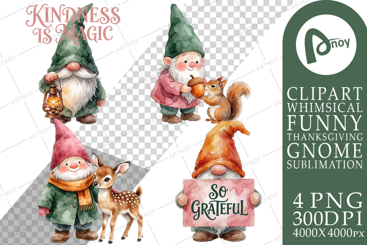Thanksgiving Gnomes Sublimation