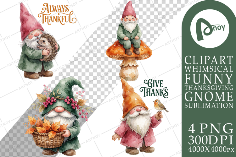 Thanksgiving Gnomes Sublimation