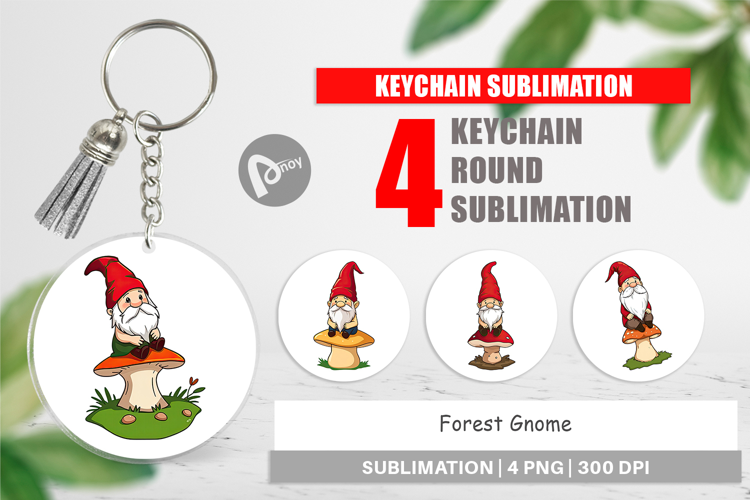 Keychain Gnome in the Forest