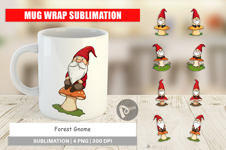 Mug Wrap Gnome in the Forest