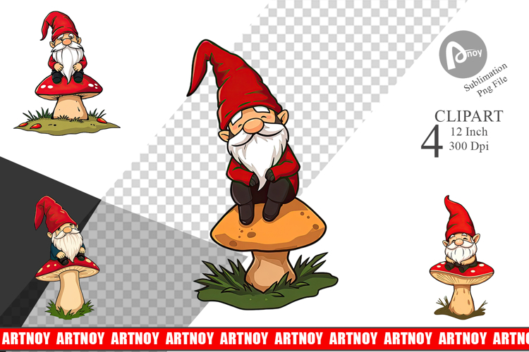 Gnome in the Forest Clipart