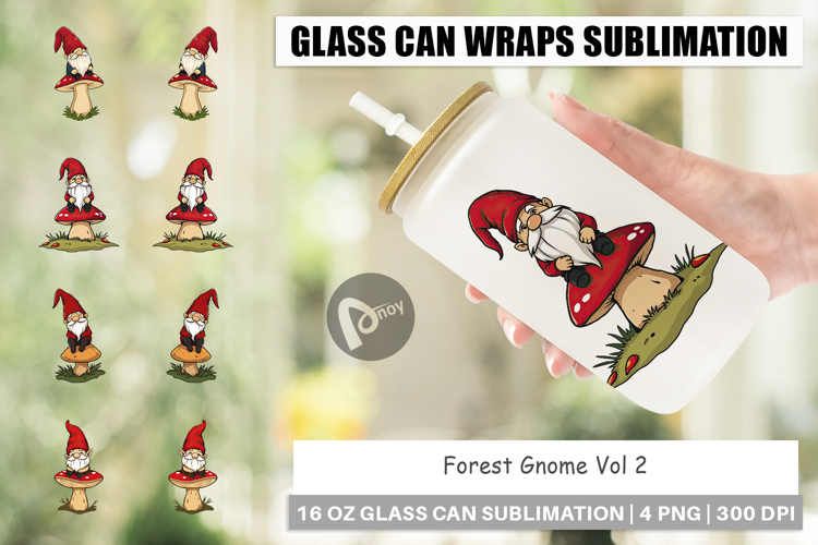 Glass Can Gnome in the Forest