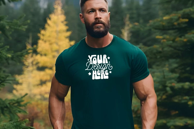 Forest Green Tshirt Mockup 5000, Mockup