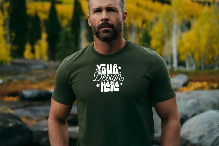 Forest Green Tshirt Mockup 5000, Mockup