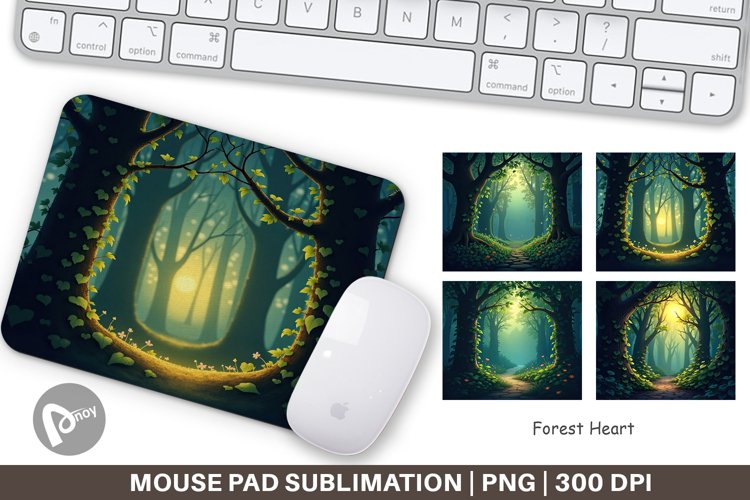 Mouse Pad Forest Heart