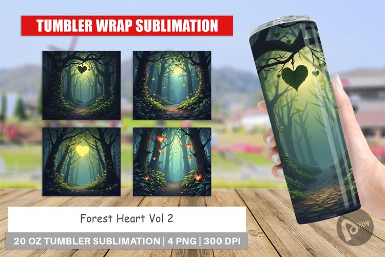 Tumbler Forest Heart