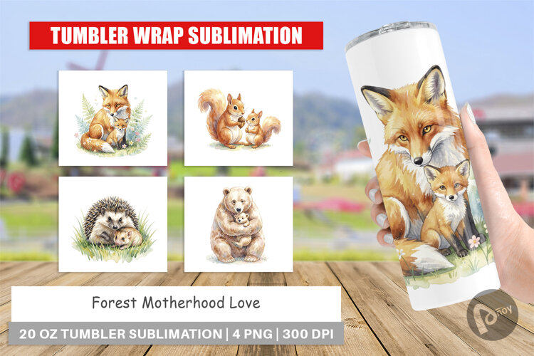 Forest Motherhood Love Tumbler example image 1