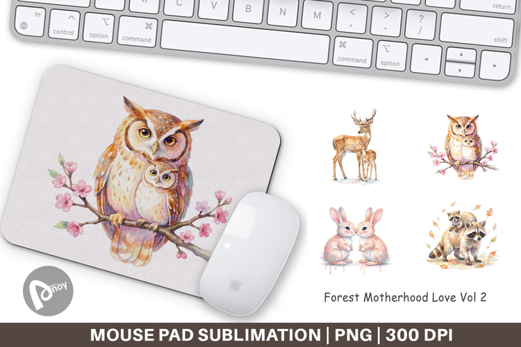 Forest Motherhood Love Mouse Pad
