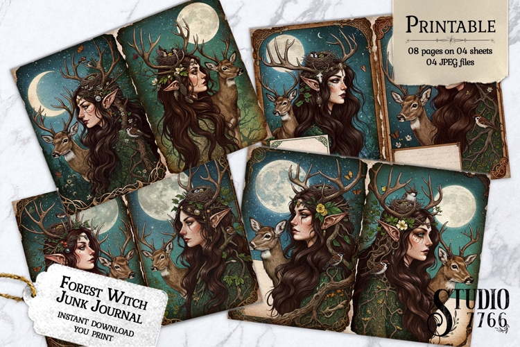 Forest Witch Junk Journal Pages