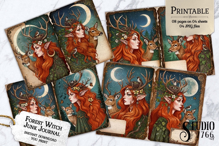Forest Witch Junk Journal Pages