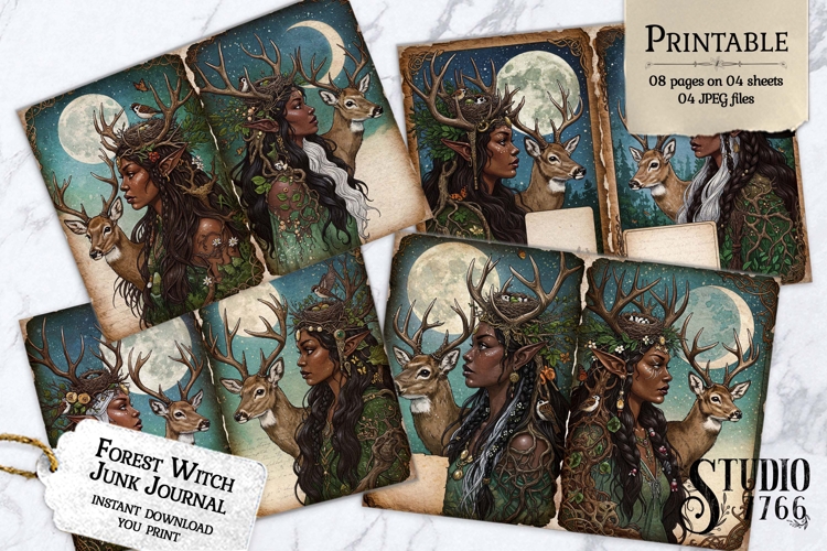 Forest Witch Junk Journal Pages