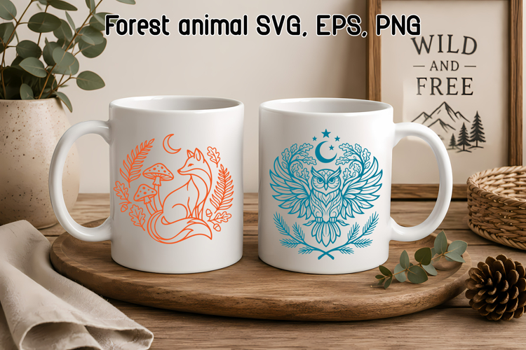 Forest Animal Line Art SVG | Cute Animal SVG