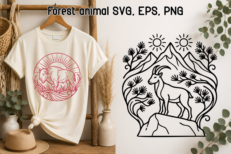 Forest Animal Botanical SVG | Cute Animal SVG