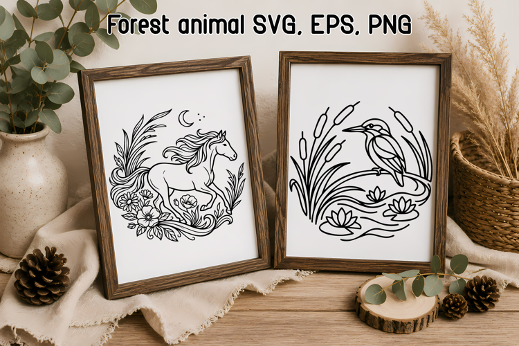 Woodland Animal Outline SVG | Cute Animal SVG