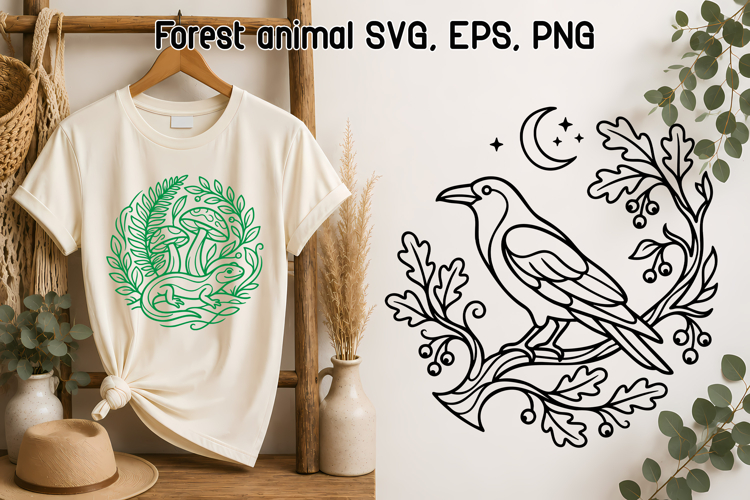 Woodland Animal Forest Floral SVG Design