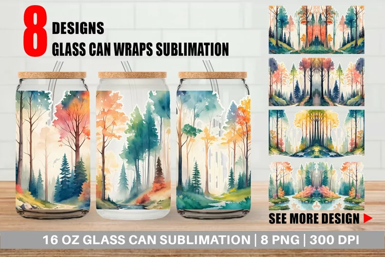 Forests Landscape Glass Can Wraps